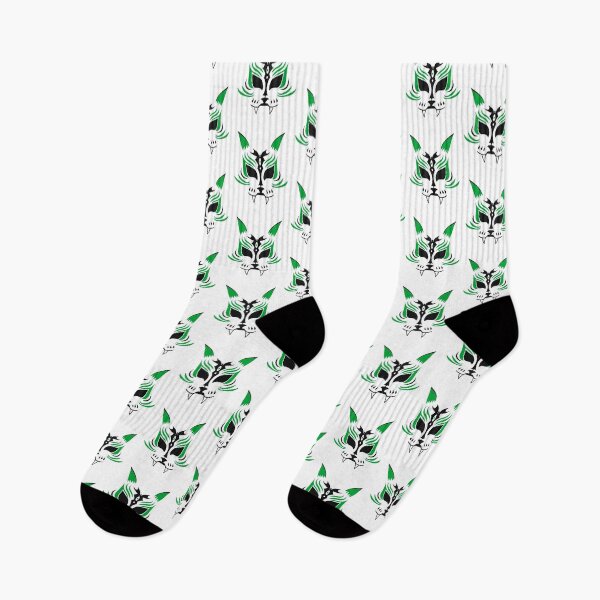 Item preview, Kitsune Face - Green designed and sold by Art By The Coco.