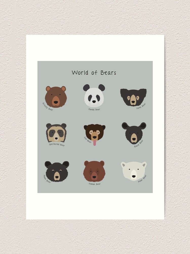 Home Décor Wall Décor Bears of the world art print pack Bears of the