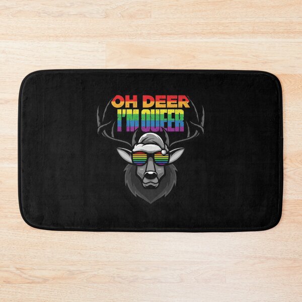 Item preview, Oh Deer Im Queer Funny Pun LGBT Rainbow designed and sold by artworkbyrihen.
