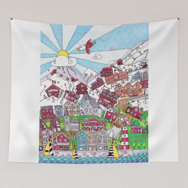 Item preview, Norwegian Scenic Landscape designed and sold by LouiseFranksArt.