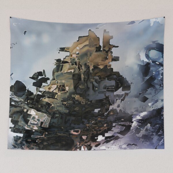 Item preview, Futuristic Apocalyptic Fantasy Colourful Landscape  designed and sold by S Y N T H R E A L M.