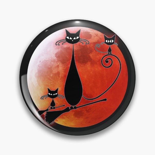 Item preview, Halloween cat and blood moon 2 designed and sold by Ortzi68.