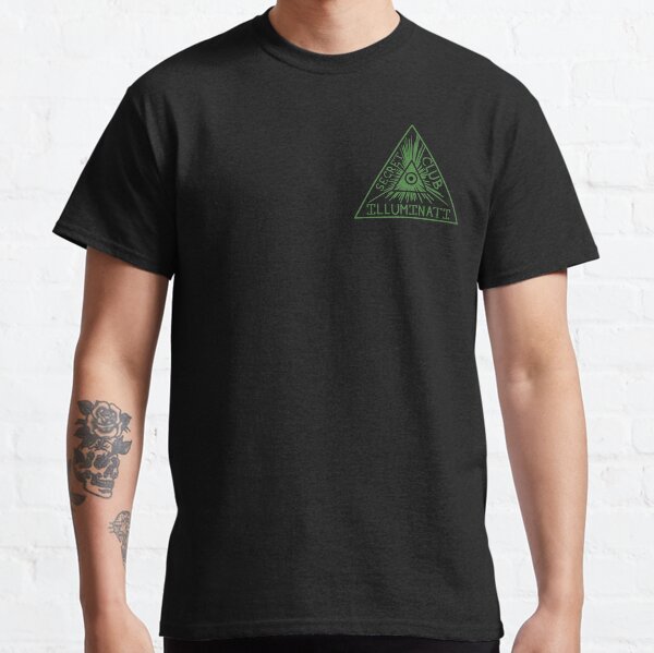 Vista previa del artículo con la obra «Club secreto Illuminati (insignia en negro)», diseñado y vendido por cu-b3.