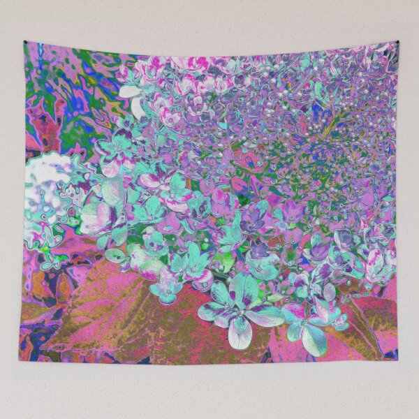 Item preview, Elegant Aqua and Purple Limelight Hydrangea Detail designed and sold by myrubiogarden.