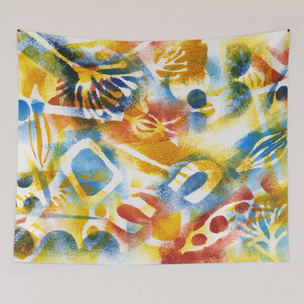 Item preview, Wildflowers monoprint painting 2 designed and sold by kittyvdheuvel.