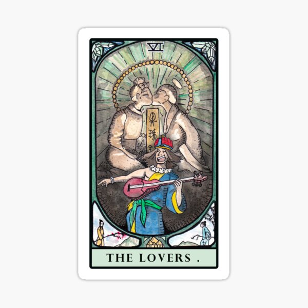 Aperçu de l'œuvre Tarot Avatar Les Amants Oma et Shu (et Chong) créée et vendue par eburt.