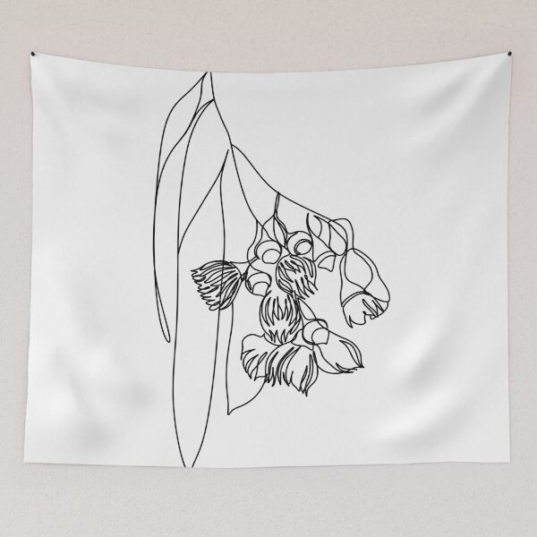 Item preview, Australian Native Flower Line drawing. Flower line illustration. Line art. One line. Botanical Sketch  Illustration.  designed and sold by OneLinePrint.