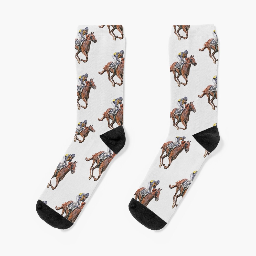 "Horse Racing" Socks by sasijaya Redbubble