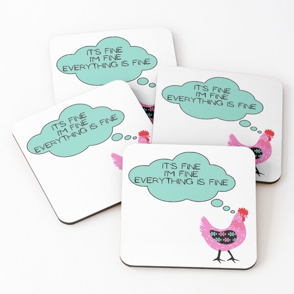 Item preview, Cute Hen: It’s fine I’m fine everything is fine  designed and sold by Dinoroarrr.