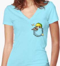 Pocket Link Women's Fitted V-Neck T-Shirt