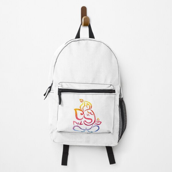 Item preview, White Lord Ganesha Multicolour Indian Spiritual  designed and sold by bhavyaarts.