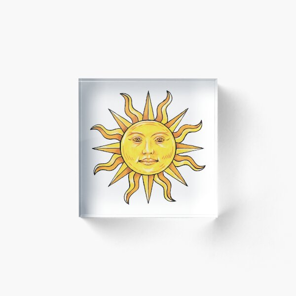 A golden sun in splendour Acrylic Block