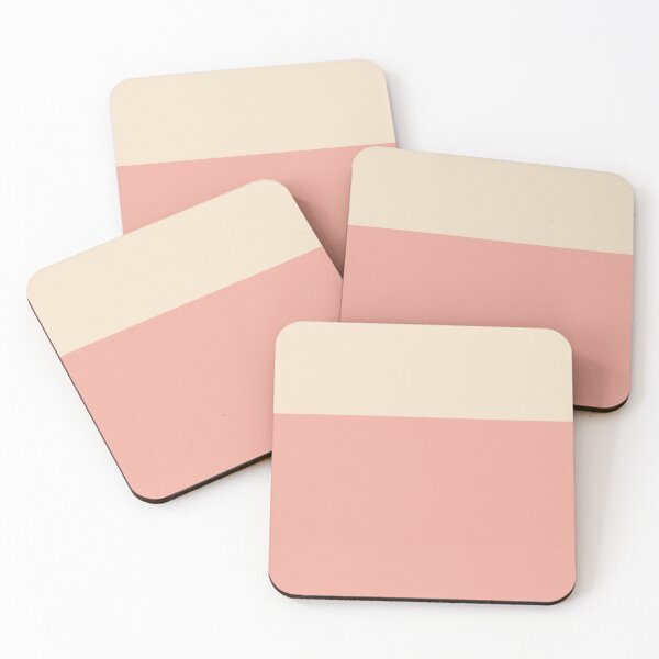 Item preview, Color Block Minimalist Pattern - Vanilla Cream and Blush Pink designed and sold by kierkegaard.
