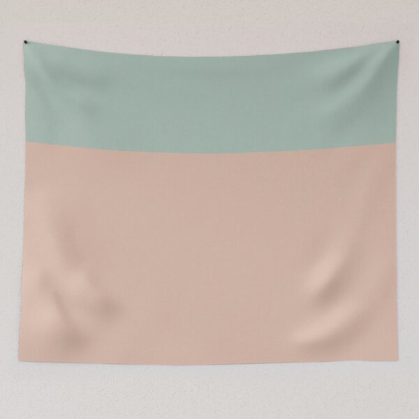 Item preview, Color Block Minimalist Pattern - Aqua Mint and Pale Blush designed and sold by kierkegaard.