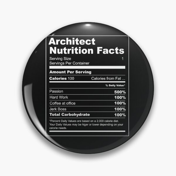 Item preview, Funny Architect Gift Nutrition Facts designed and sold by Músico Ilustre.