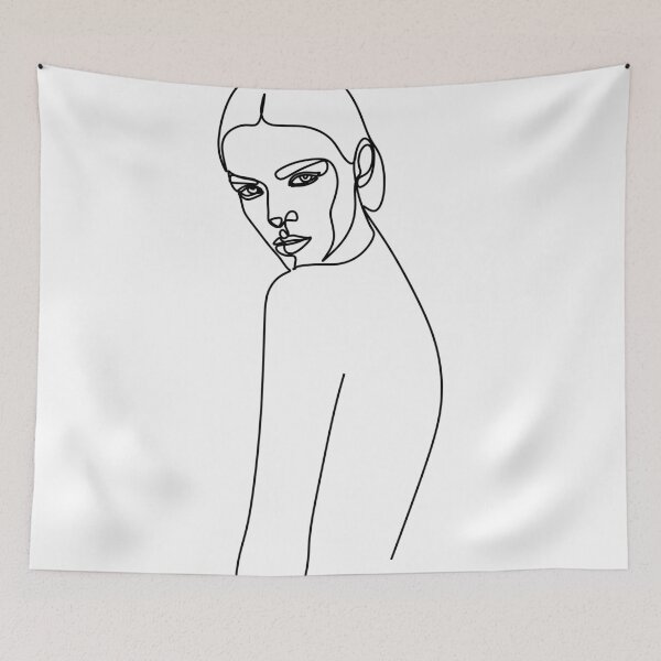 Item preview, Continuous Line Drawing Woman  Face designed and sold by OneLinePrint.