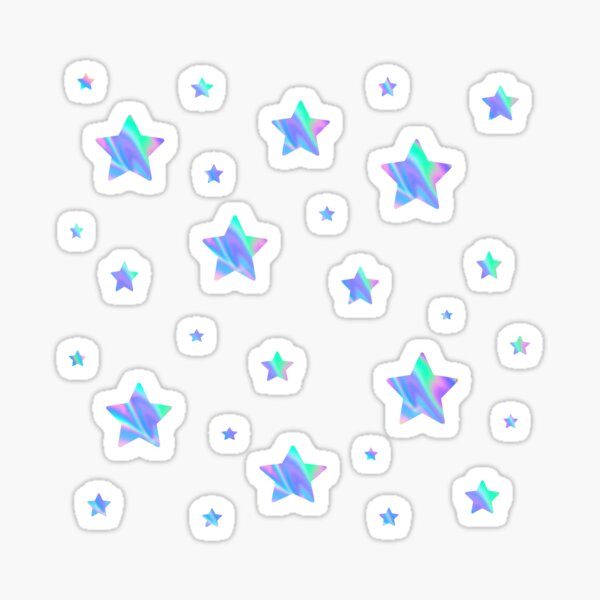 4mm Holographic Star Stickers Tiny Stars Stickers Vinyl Holo 