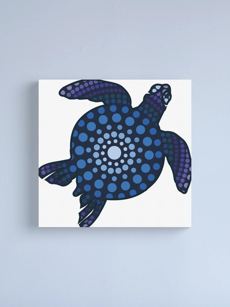 Turtle - Aboriginal Dot Painting | Large Metal Wall Art Print | Great Big Canvas