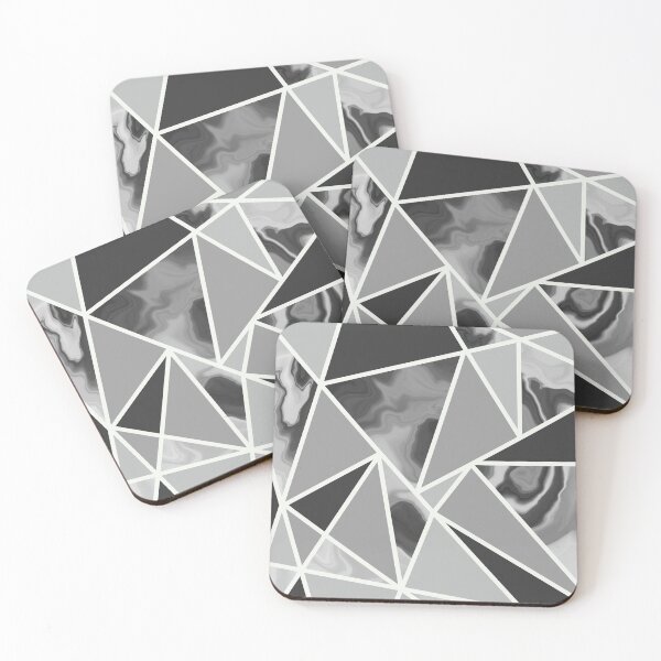 Item preview, Marble Effect Colour Block in Grey designed and sold by forfun-art.