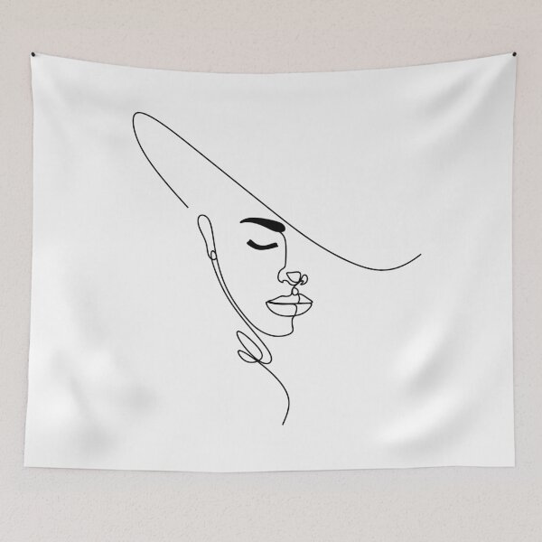 Item preview, Abstract Female Figure, Woman Art, Sketch Art, Continuous Line, Woman Face. Simple Fashion, designed and sold by OneLinePrint.