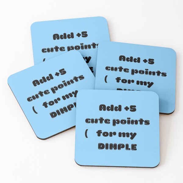 Item preview, Add +5 cute points for my dimple right cheek blue designed and sold by GrammarDance.