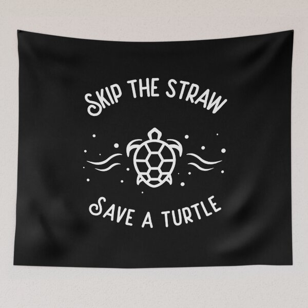 Item preview, Skip The Straw Save A Sea Turtle designed and sold by DoodleBugDigits.