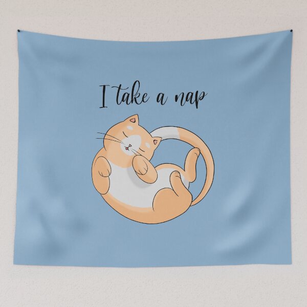 Item preview, I take a nap (baby blue) designed and sold by Think-Kitten.