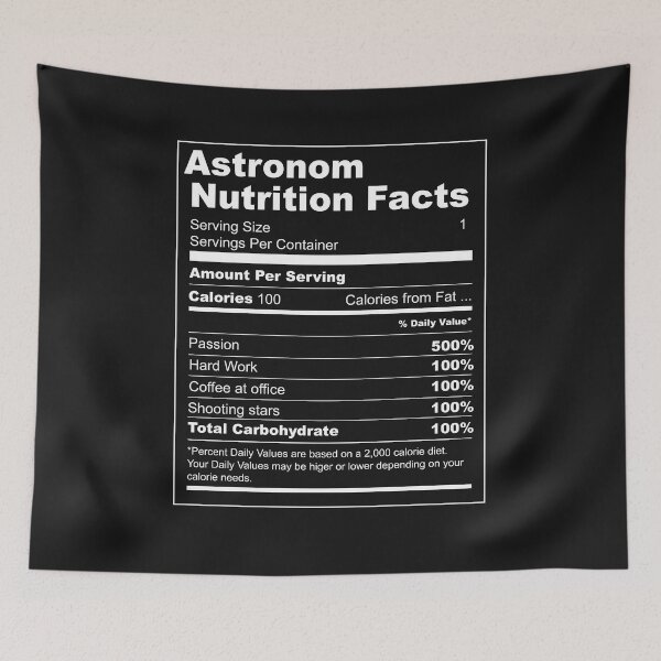 Artikelvorschau, Lustige astronomische Geschenk-Nährwertangaben entworfen und verkauft von Músico Ilustre.