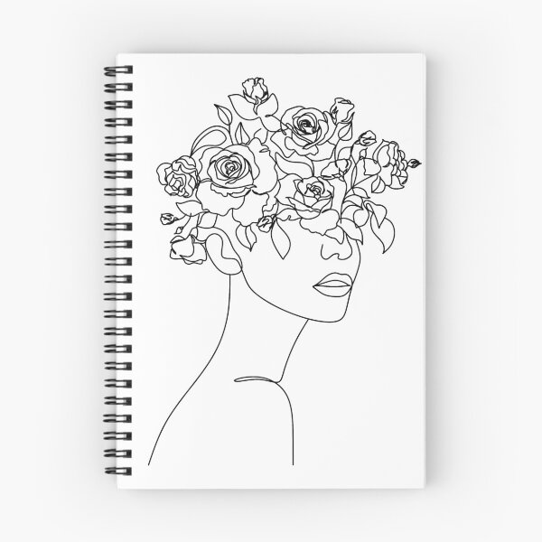 Item preview, Flower Woman Line Art Poster Print designed and sold by OneLinePrint.
