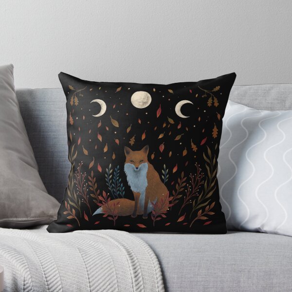 Autumn Fox Throw Pillow