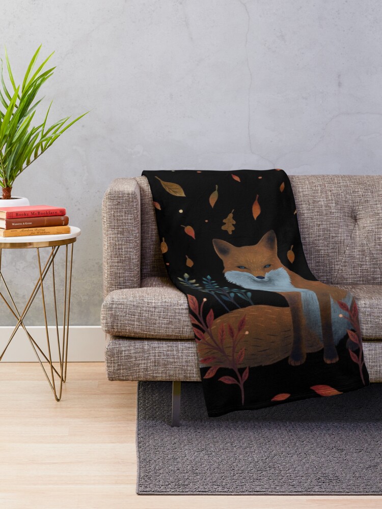 Alternate view of Autumn Fox Throw Blanket