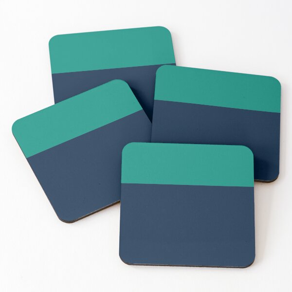 Item preview, Color Block Minimalist Pattern - Teal and Navy Blue designed and sold by kierkegaard.