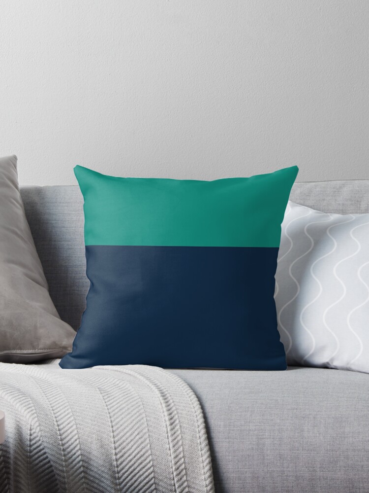 Teal and best sale navy throw pillows