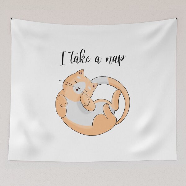 Item preview, I take a nap (white) designed and sold by Think-Kitten.
