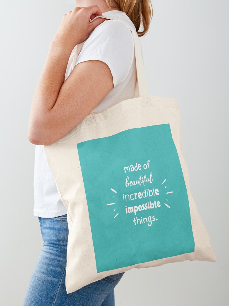Thumbnail 1 of 5, Tote Bag, beautiful, incredible, impossible things designed and sold by theGINAshop.