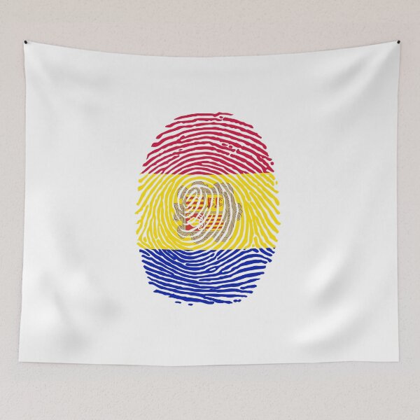 Item preview, andorra  flag fingerprint style , colourfull nice and beautiful designed and sold by rashadat.
