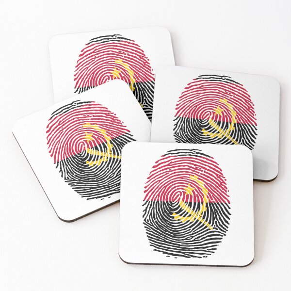 Item preview, angola flag fingerprint style , colourfull nice and beautiful designed and sold by rashadat.