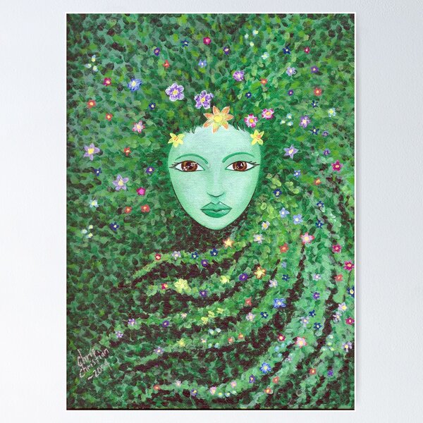 Mother Earth - Ethnic portrait - hotsell wood mounted print of Figurative Painting