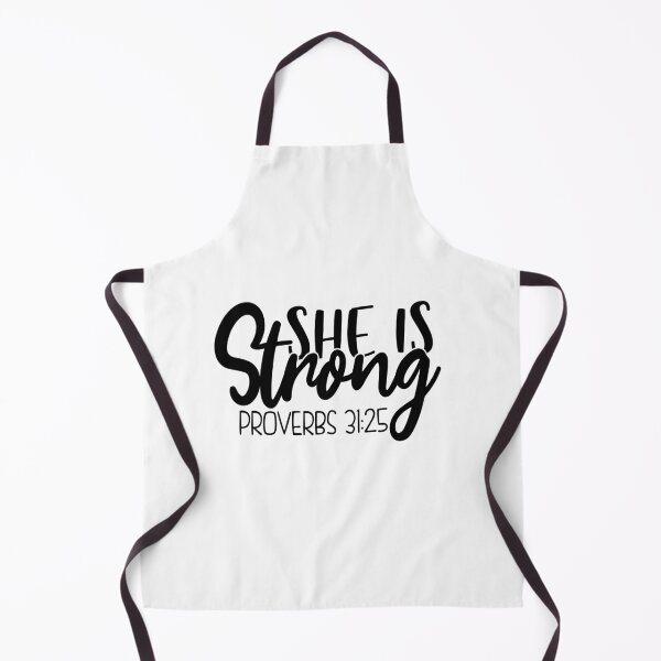 Item preview, She is Strong, Proverbs 31:25, Black, Christian, Jesus, Quote, Believer, Christian Quote, Saying designed and sold by ChristianLife.