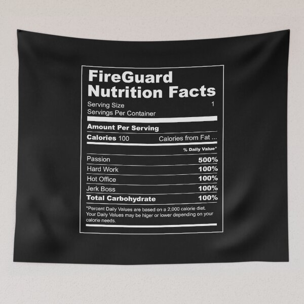 Item preview, Funny Firefighter Gift Nutrition Facts designed and sold by Músico Ilustre.