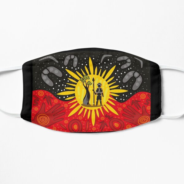 Australian Aboriginal Art Flag Flat Mask