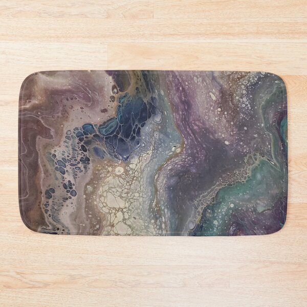 Purple Haze - abstract fluid art Bath Mat