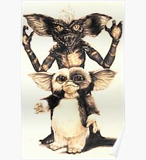 Gizmo and Spike from Gremlins Poster