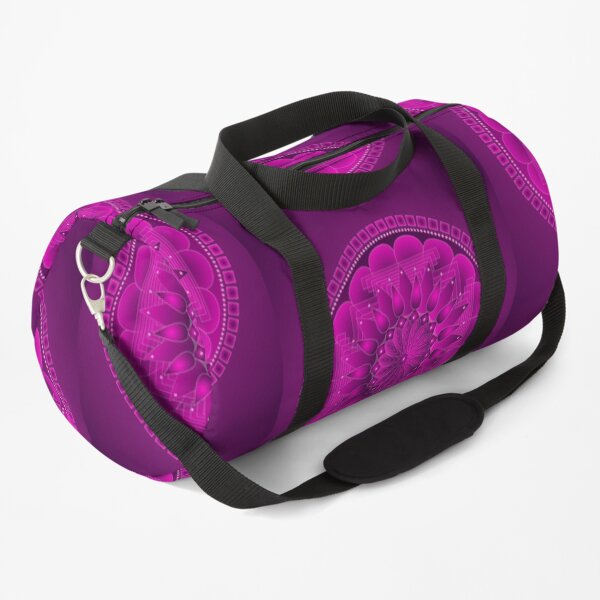 Chakra Mandala Magenta Duffle Bag