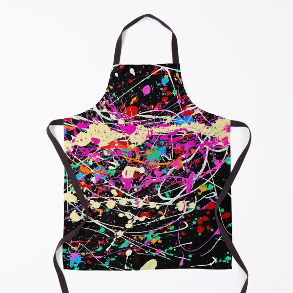Item preview, Vibrant Splatter Mask- Purple, blue, tan, black Jackson Pollock style art designed and sold by Wanderlust Designs.