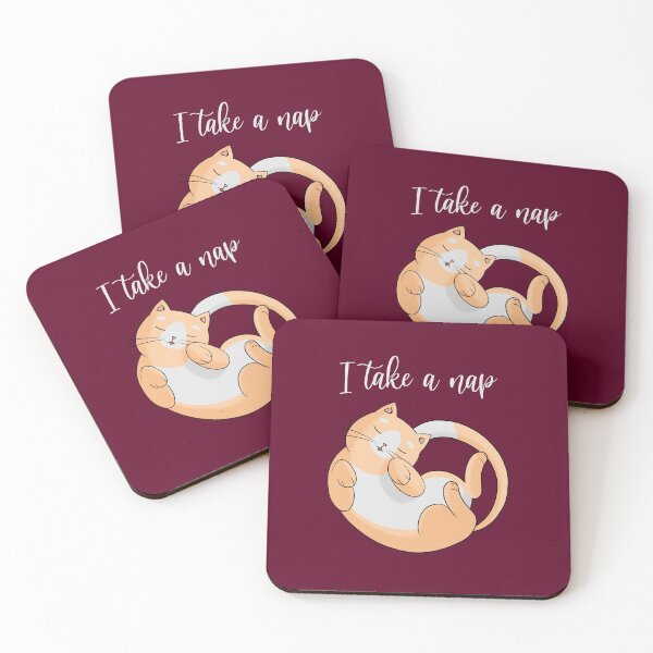 Item preview, I take a nap (burgundy) designed and sold by Think-Kitten.