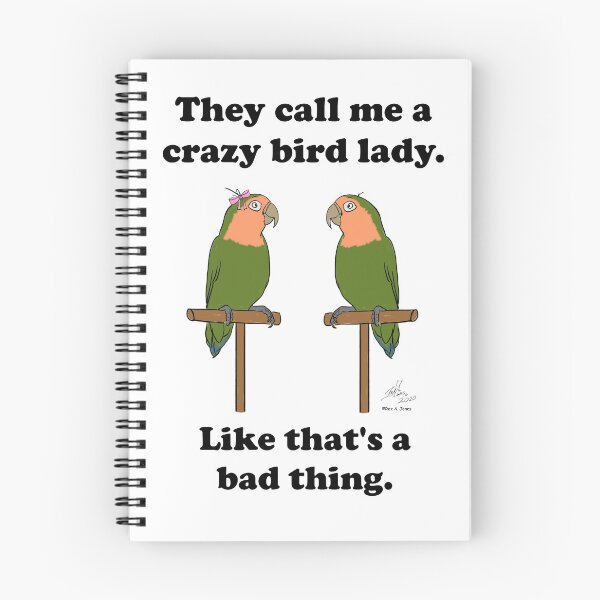Item preview, Crazy Bird Lady con tortolitos cara de melocotón designed and sold by Laughing Parrot Studio.