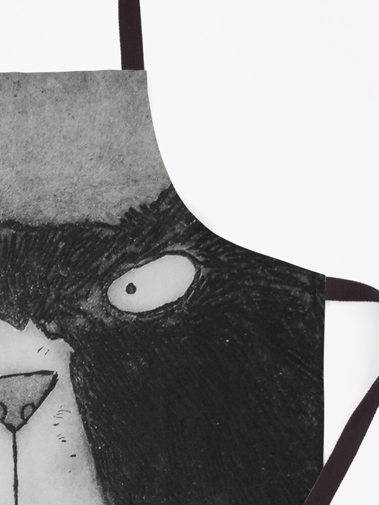 Alternate view of Funny Grumpy Black And White Tom Cat Apron