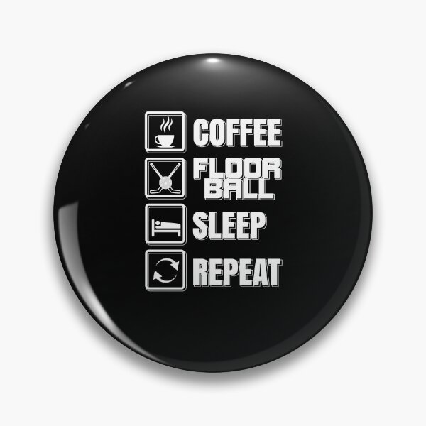 Item preview, Coffee Floorball Sleep Repeat Unihockey designed and sold by NeXore.