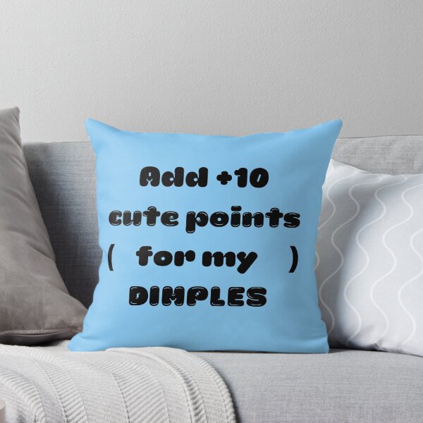 Item preview, Add +10 cute points for my dimples both cheeks light blue designed and sold by GrammarDance.